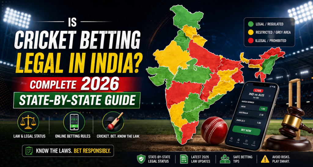 Is Cricket Betting Legal in India Complete 2026 State-by-State Guide